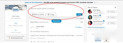 linkedin领英怎么发帖 linkedin如何发帖操作教程