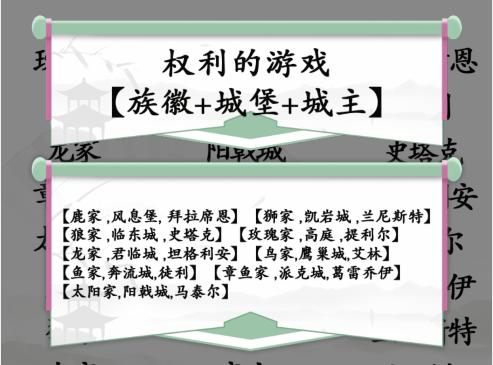 《汉字找茬王》连线权游通关攻略