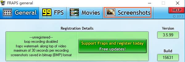 《Fraps》怎么截图